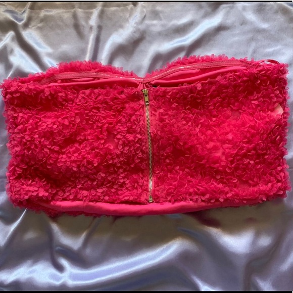 NWT hot pink floral cha cha bustier (CROSS POSTED) - Picture 2 of 4